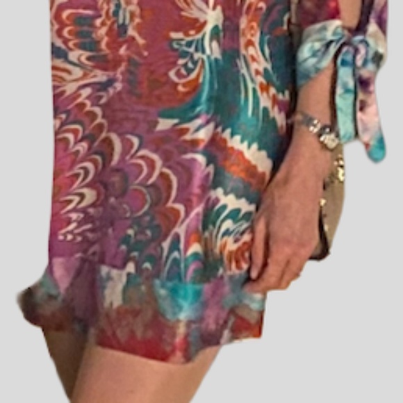 LAUNDRY by SHELLI SEGAL Multicolor Print Dress | Small - Picture 6 of 6